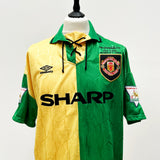 1994 MANCHESTER UNITED KANCHELSKIS #14 *MATCH PREPARED *COCA-COLA CUP FINAL* HOME SHIRT (XL) UMBRO