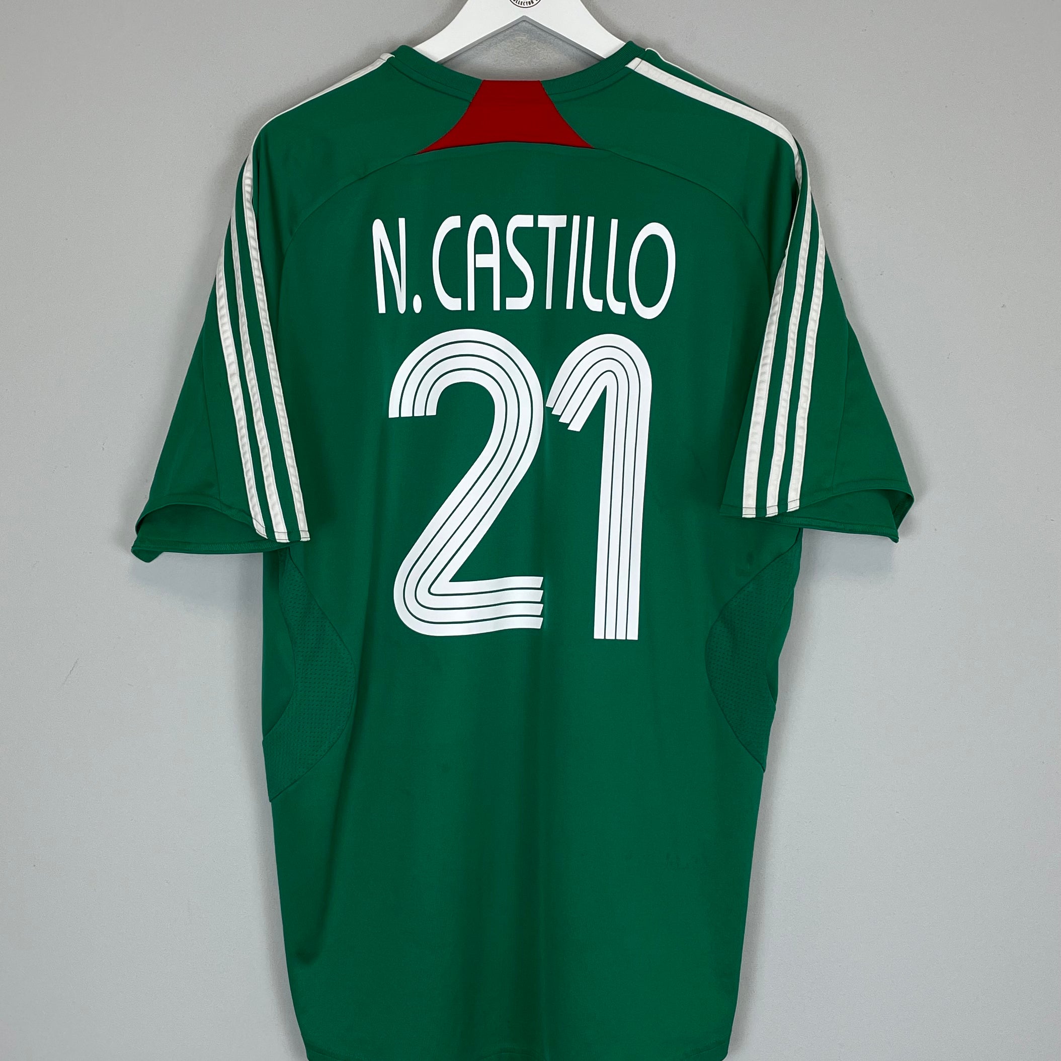 Shop 2007/08 MEXICO N.CASTILLO #21 HOME SHIRT (XL) ADIDAS, classic football shirts, vintage football shirts & retro soccer jerseys at Cult Kits