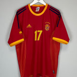 2002/04 SPAIN VALERON #17 HOME SHIRT (L) ADIDAS