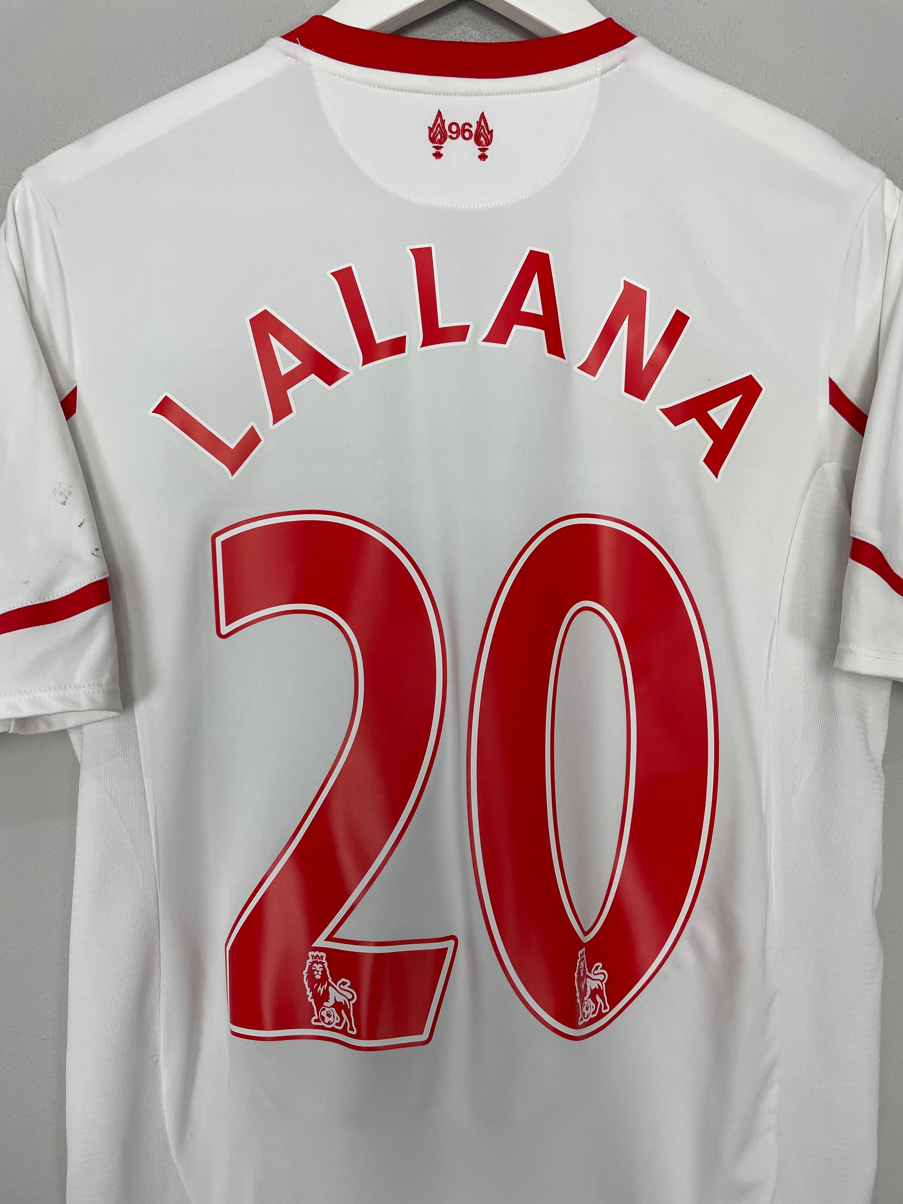 Shop 2015/16 LIVERPOOL LALLANA #20 AWAY SHIRT (M) NEW BALANCE, classic football shirts, vintage football shirts & retro soccer jerseys at Cult Kits