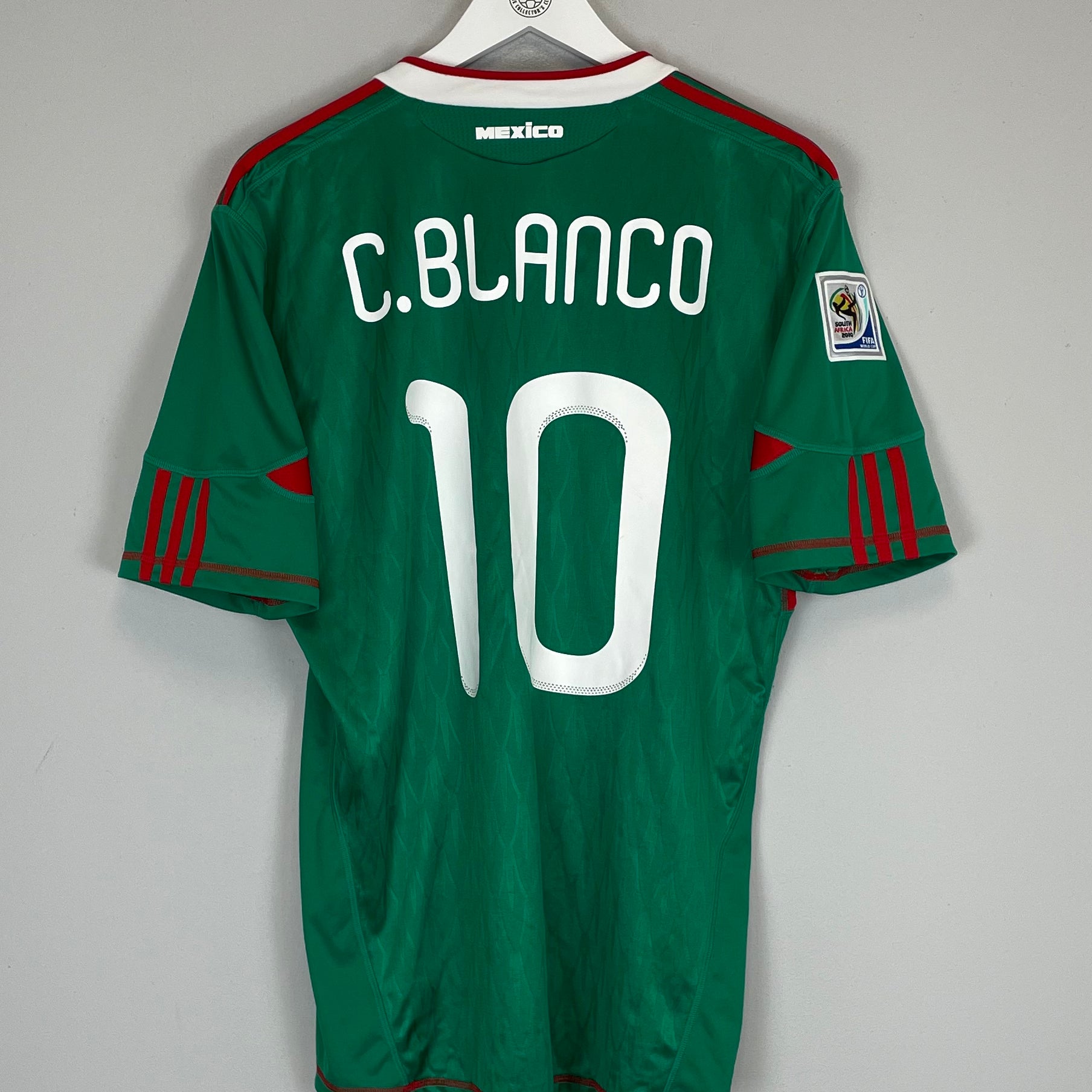 Shop 2010 MEXICO C.BLANCO #10 HOME SHIRT (L) ADIDAS, classic football shirts, vintage football shirts & retro soccer jerseys at Cult Kits