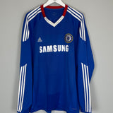 Shop 2010/11 CHELSEA DROGBA #11 L/S HOME SHIRT (XL) ADIDAS, classic football shirts, vintage football shirts & retro soccer jerseys at Cult Kits