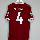2017/18 LIVERPOOL VIRGIL #4 125 YEARS HOME SHIRT (L) NEW BALANCE