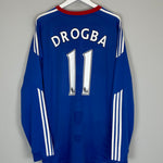 Shop 2010/11 CHELSEA DROGBA #11 L/S HOME SHIRT (XL) ADIDAS, classic football shirts, vintage football shirts & retro soccer jerseys at Cult Kits