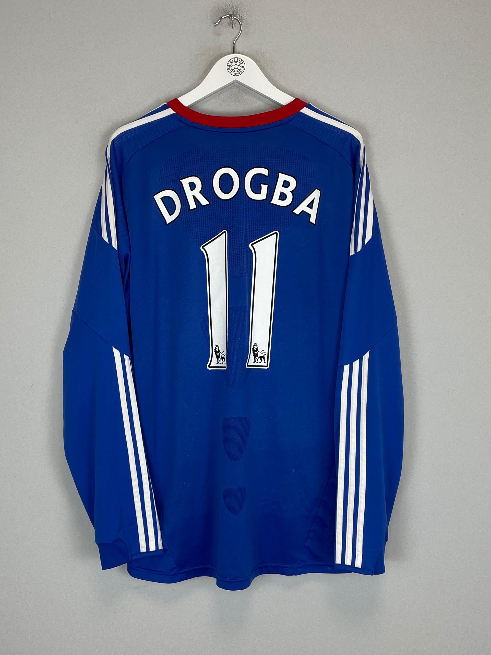Shop 2010/11 CHELSEA DROGBA #11 L/S HOME SHIRT (XL) ADIDAS, classic football shirts, vintage football shirts & retro soccer jerseys at Cult Kits