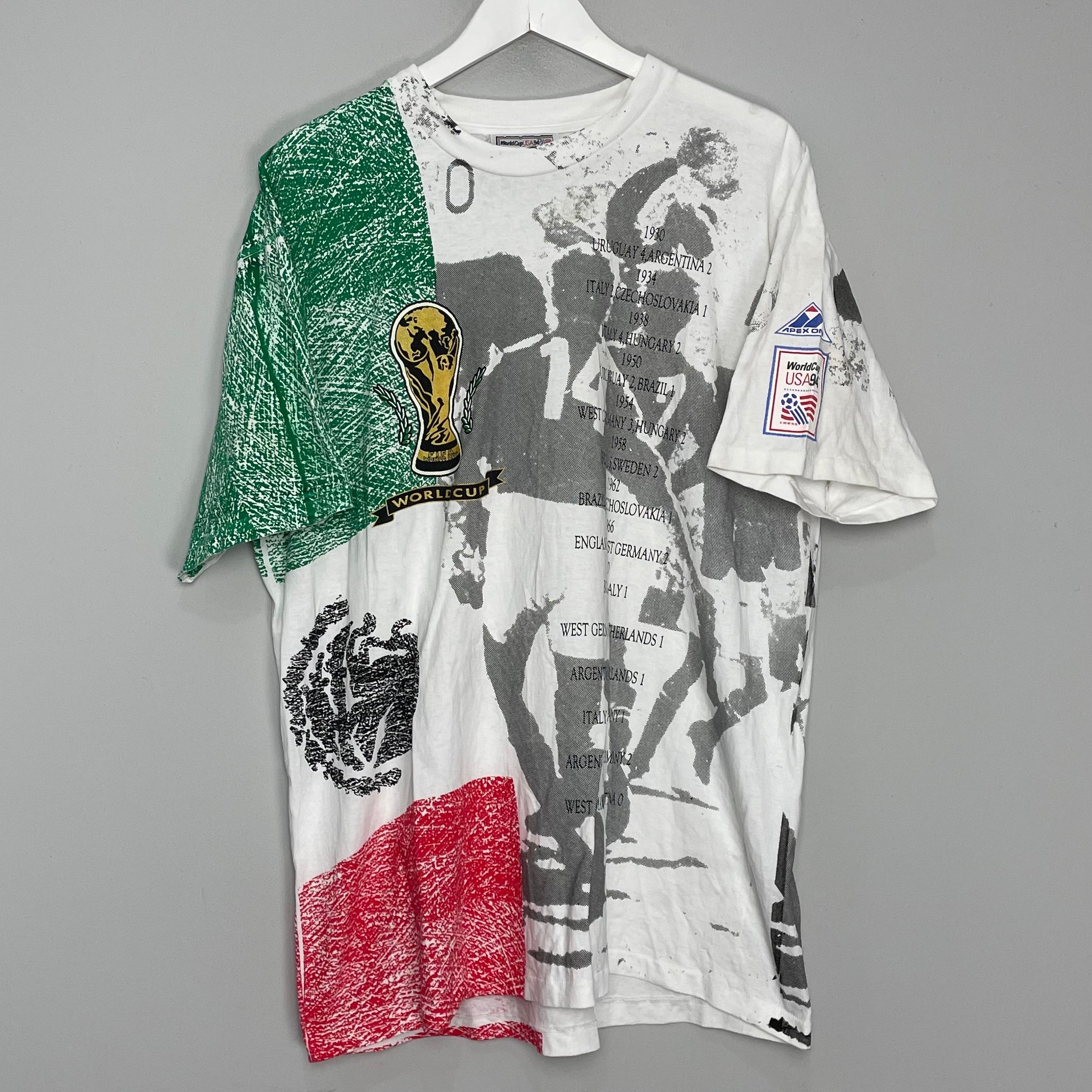 Shop USA 1994 WORLD CUP T-SHIRT (XL) OM, classic football shirts, vintage football shirts & retro soccer jerseys at Cult Kits