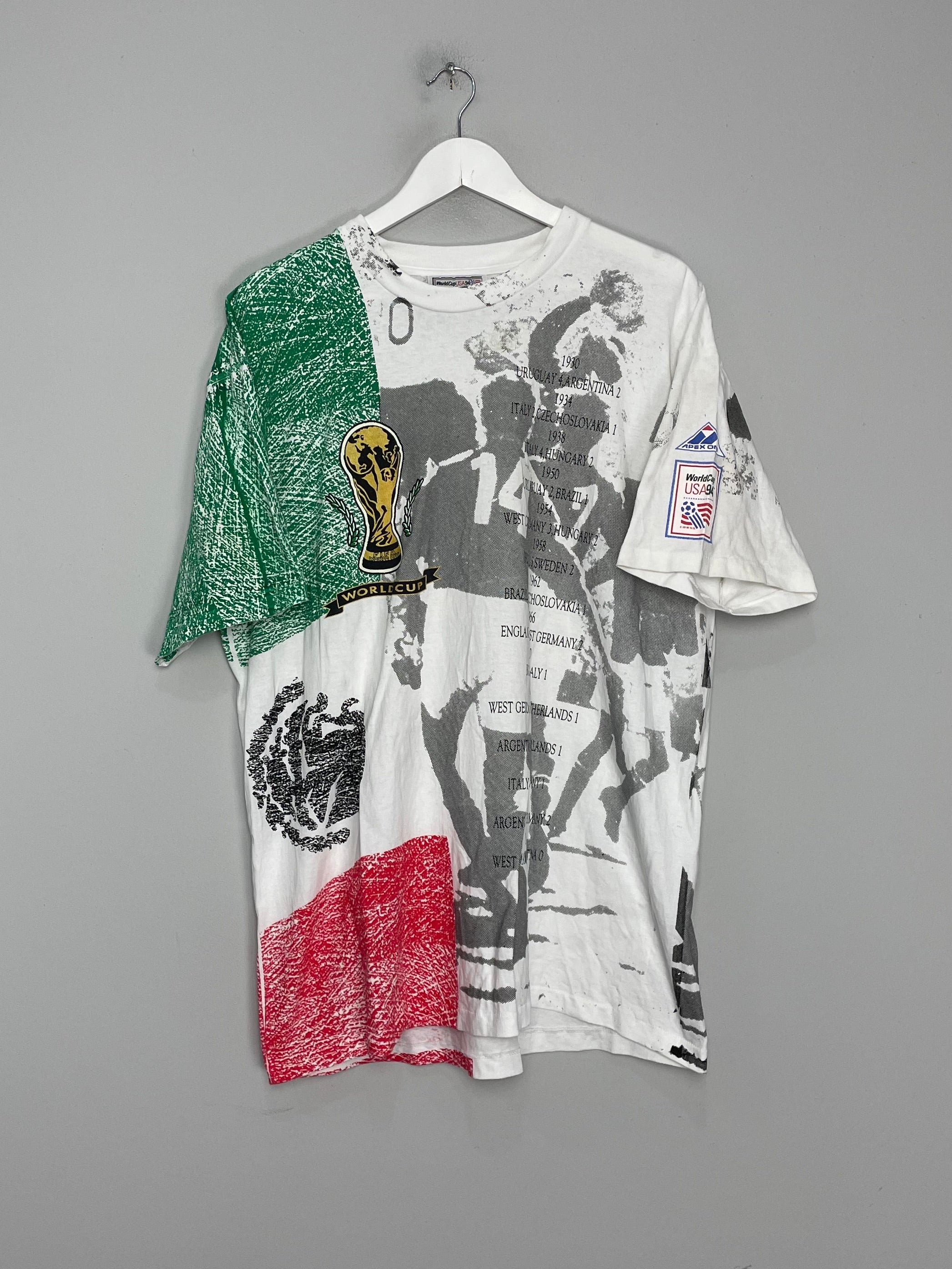 Shop USA 1994 WORLD CUP T-SHIRT (XL) OM, classic football shirts, vintage football shirts & retro soccer jerseys at Cult Kits