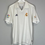 Shop 2001/02 REAL MADRID RAUL #7 *CENTENARY* HOME SHIRT (L) ADIDAS, classic football shirts, vintage football shirts & retro soccer jerseys at Cult Kits