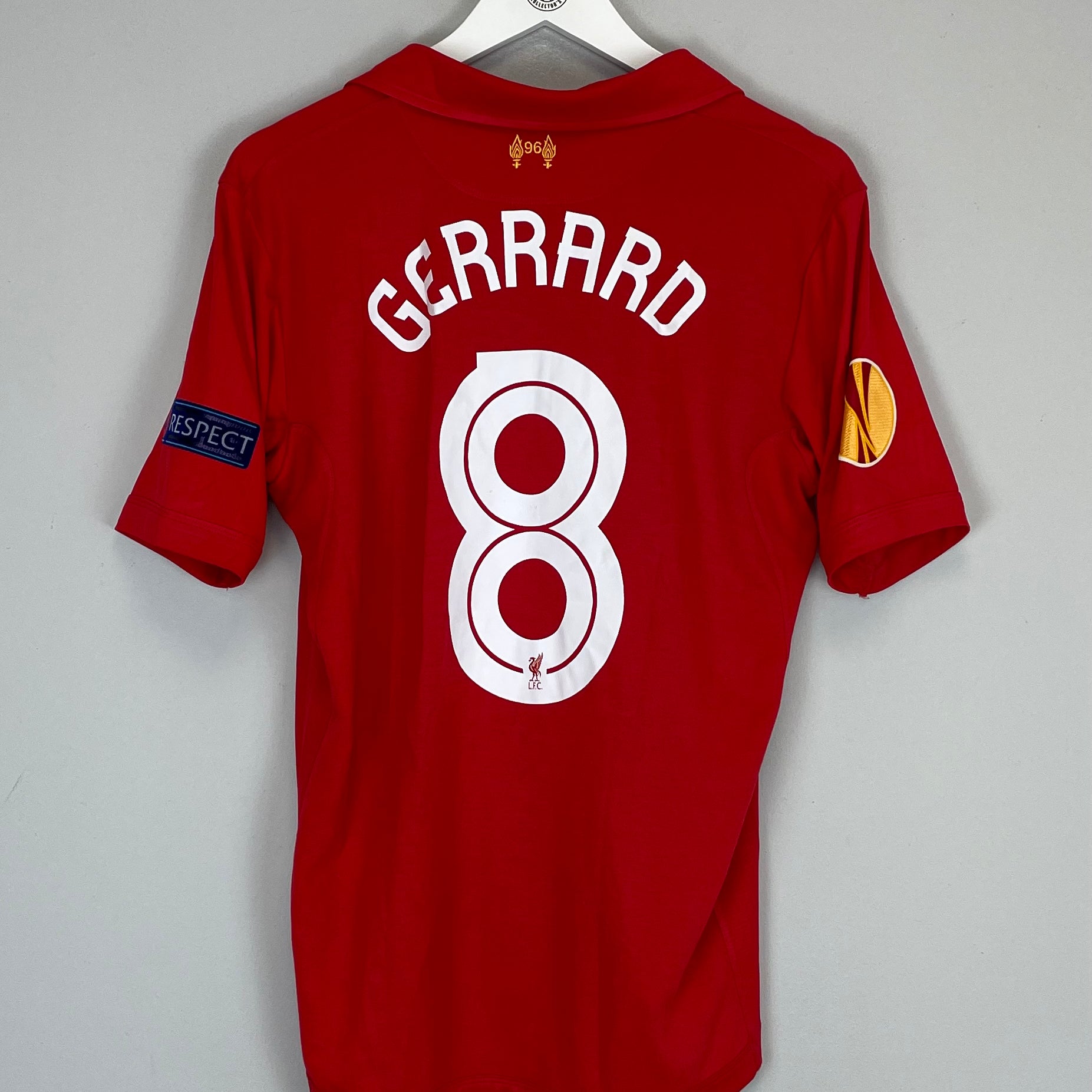 Shop 2012/13 LIVERPOOL GERRARD #8 E/L HOME SHIRT (M) WARRIOR, classic football shirts, vintage football shirts & retro soccer jerseys at Cult Kits