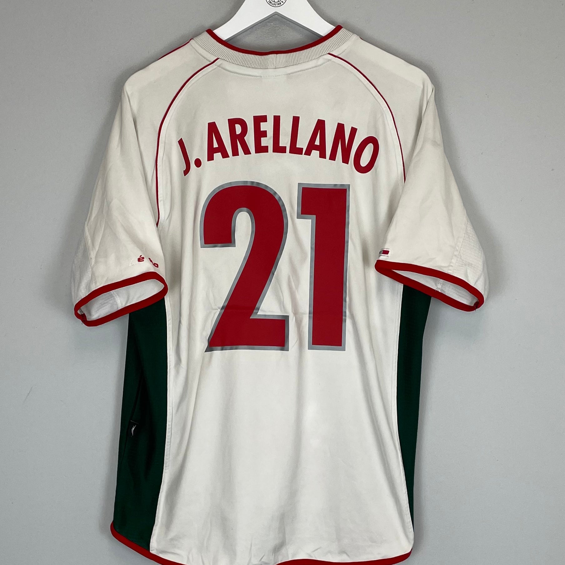 Shop 2001/02 MEXICO J.ARRELANO #21 AWAY SHIRT (XL) ATLETICA, classic football shirts, vintage football shirts & retro soccer jerseys at Cult Kits