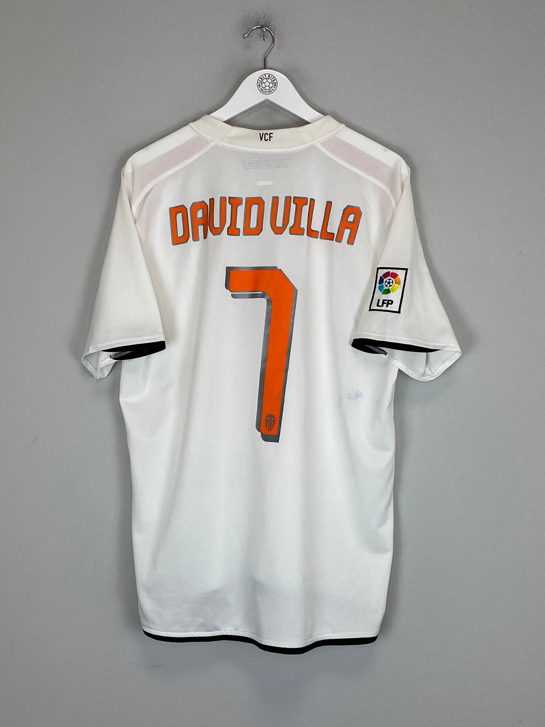Shop 2008/09 VALENCIA DAVID VILLA #7 HOME SHIRT (XL) NIKE, classic football shirts, vintage football shirts & retro soccer jerseys at Cult Kits