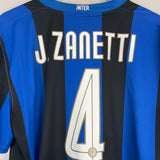 2008/09 INTER MILAN J.ZANETTI #4 HOME SHIRT (XL) NIKE