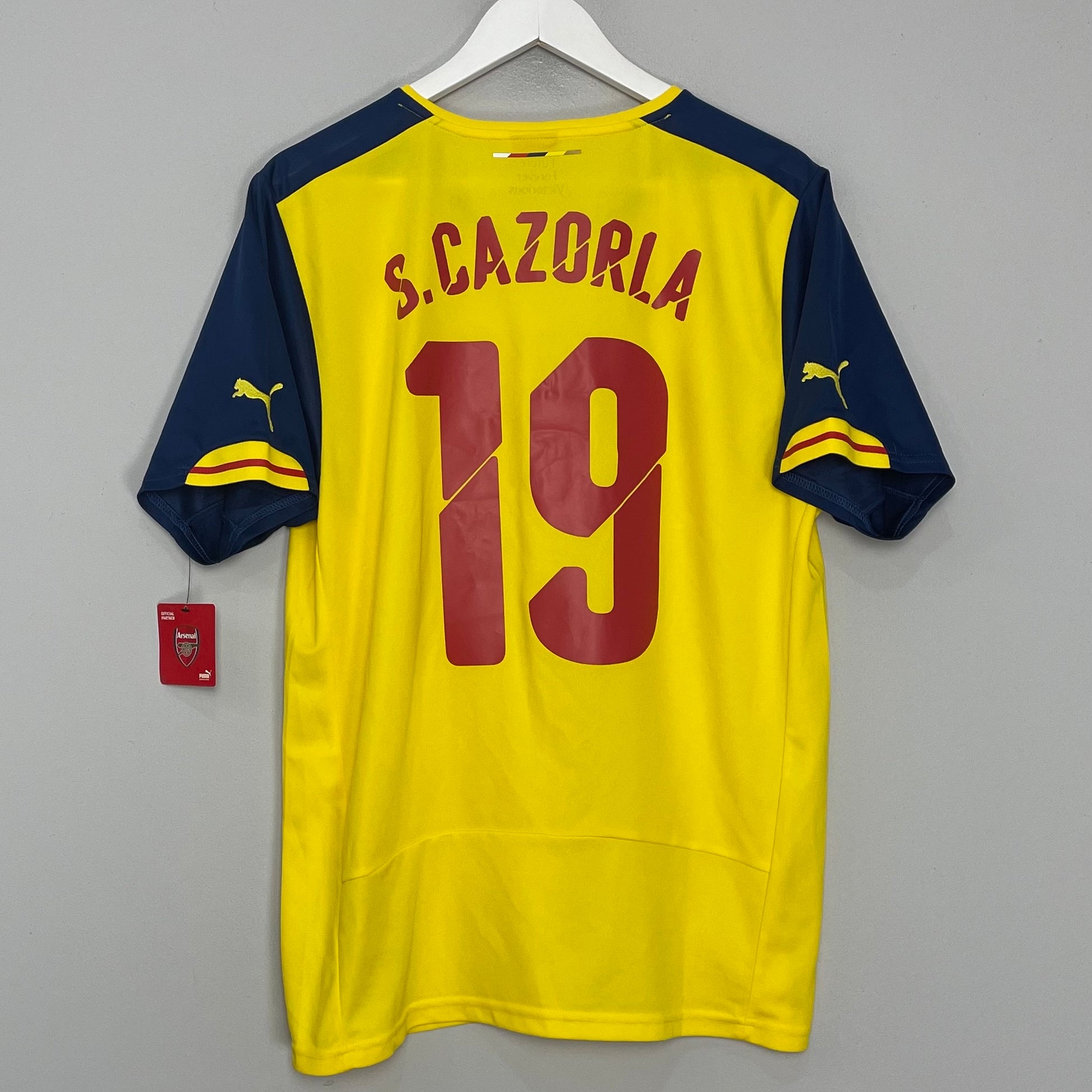 Shop 2014/15 ARSENAL S.CAZORLA #19 *BNWT* AWAY SHIRT (L) PUMA, classic football shirts, vintage football shirts & retro soccer jerseys at Cult Kits