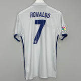 Shop 2016/17 REAL MADRID RONALDO #7 HOME SHIRT (M) ADIDAS, classic football shirts, vintage football shirts & retro soccer jerseys at Cult Kits