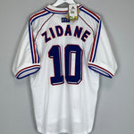 Shop 1998/00 FRANCE ZIDANE #10 BNWT** AWAY SHIRT (L) ADIDAS, classic football shirts, vintage football shirts & retro soccer jerseys at Cult Kits