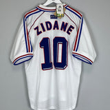 Shop 1998/00 FRANCE ZIDANE #10 BNWT** AWAY SHIRT (L) ADIDAS, classic football shirts, vintage football shirts & retro soccer jerseys at Cult Kits