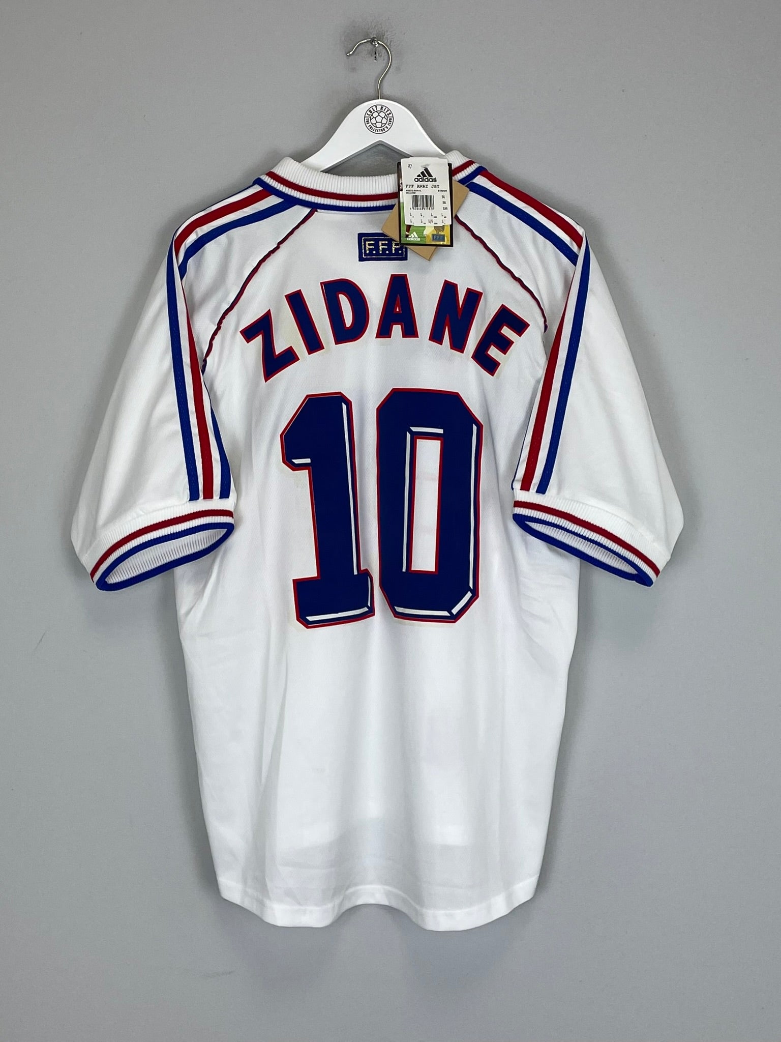 Shop 1998/00 FRANCE ZIDANE #10 BNWT** AWAY SHIRT (L) ADIDAS, classic football shirts, vintage football shirts & retro soccer jerseys at Cult Kits