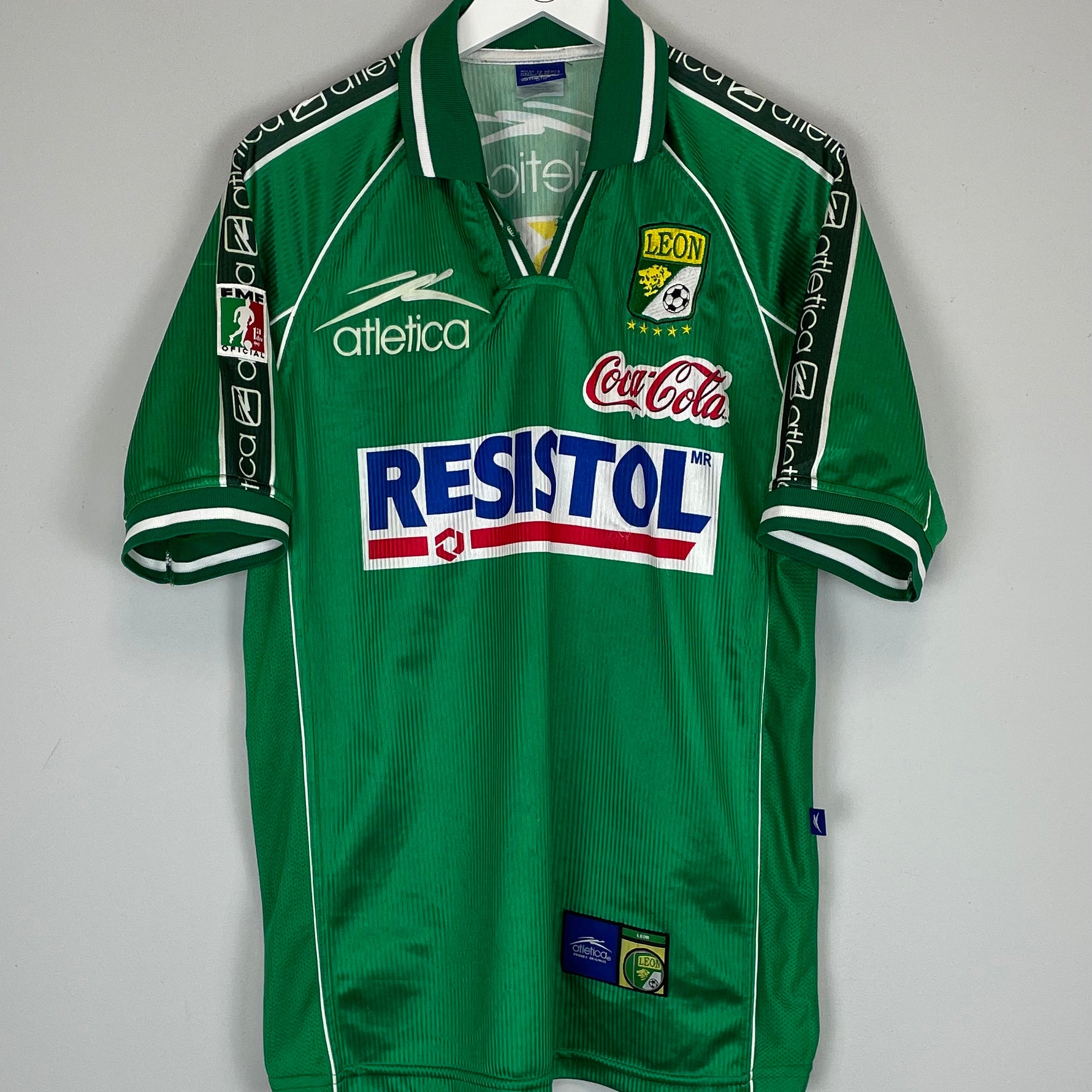Shop 1999/00 CLUB LEON HOME SHIRT (M) ATLETICA, classic football shirts, vintage football shirts & retro soccer jerseys at Cult Kits