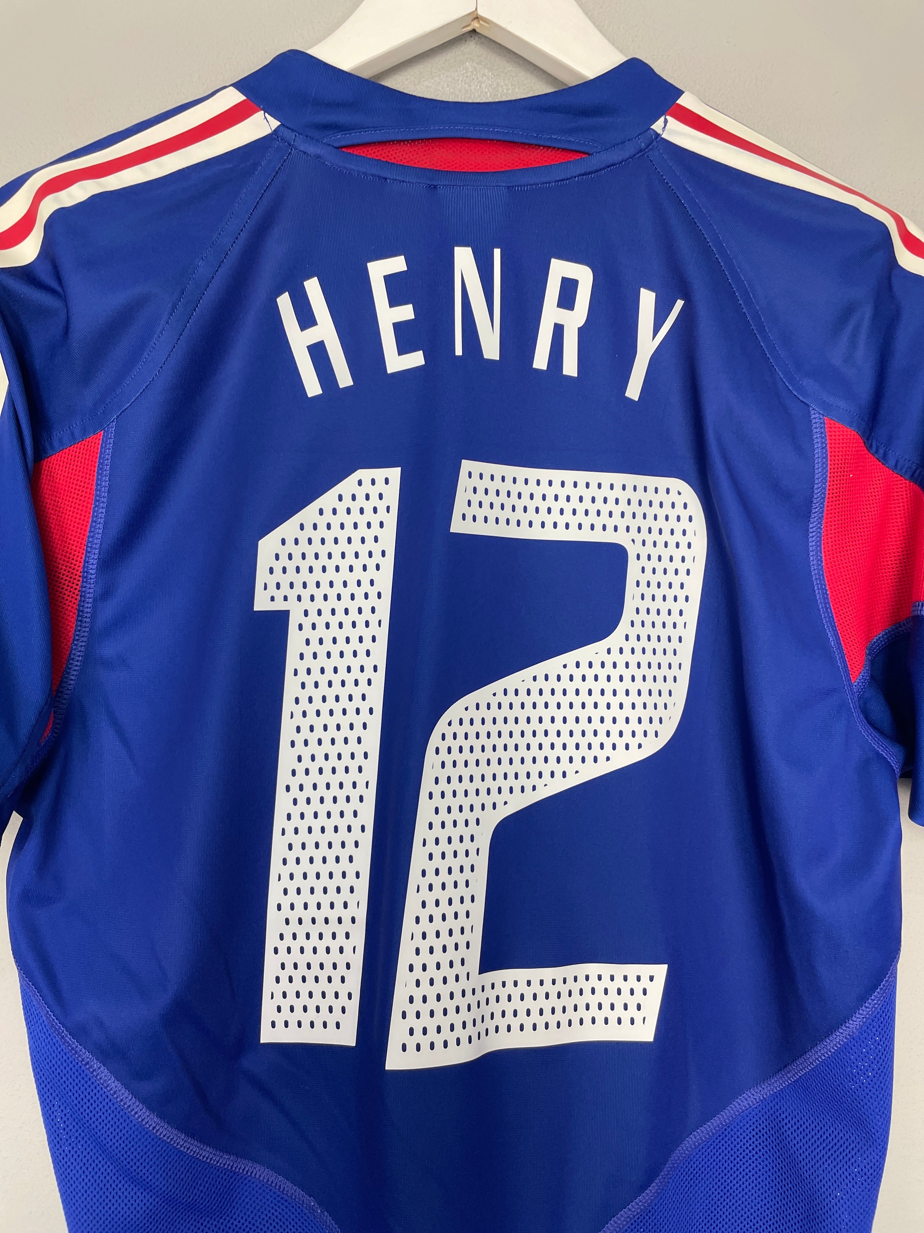 Shop 2004/06 FRANCE HENRY #12 HOME SHIRT (S) ADIDAS, classic football shirts, vintage football shirts & retro soccer jerseys at Cult Kits