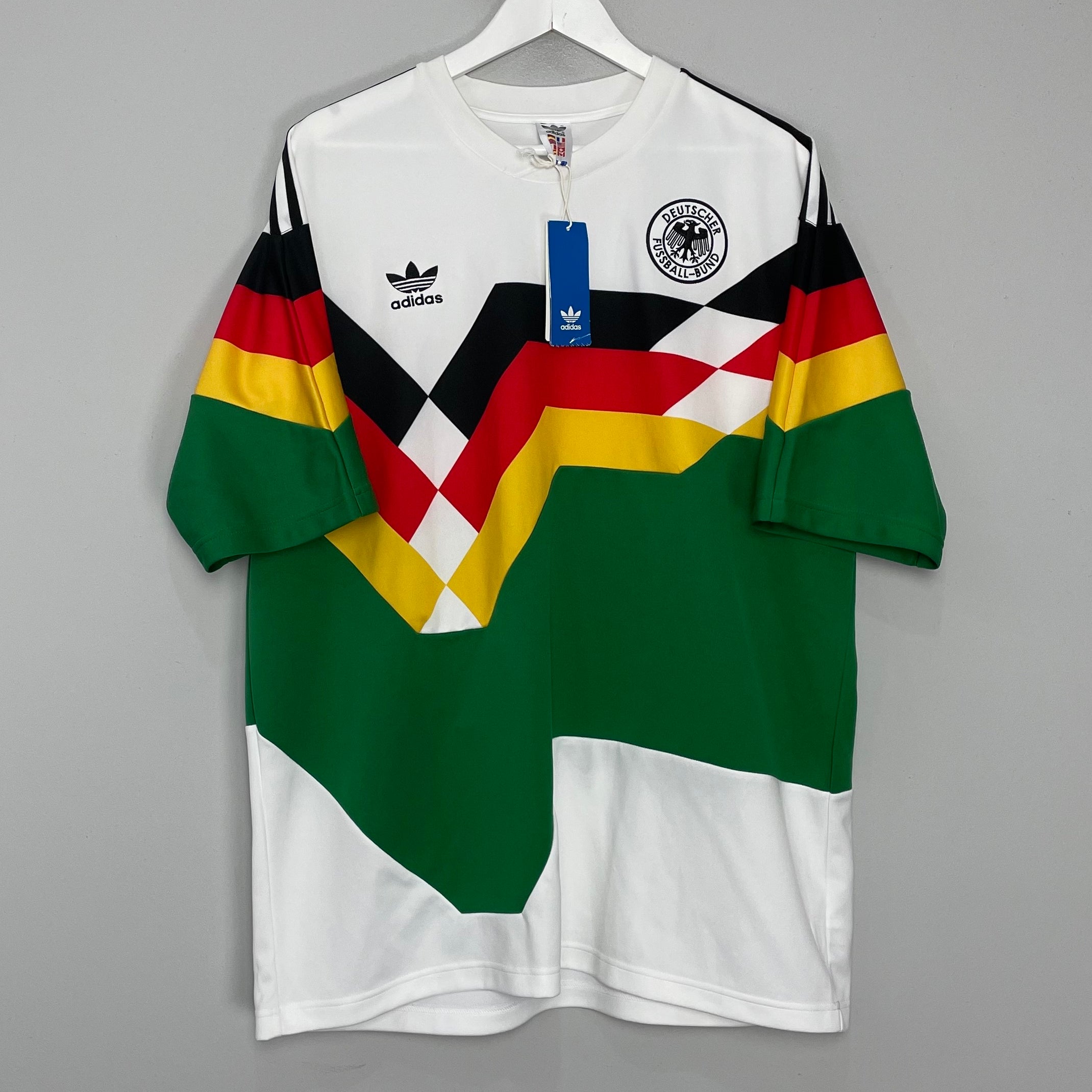 Shop 1990 GERMANY *BNWT* MASH UP SHIRT (XL) ADIDAS ORIGINALS, classic football shirts, vintage football shirts & retro soccer jerseys at Cult Kits