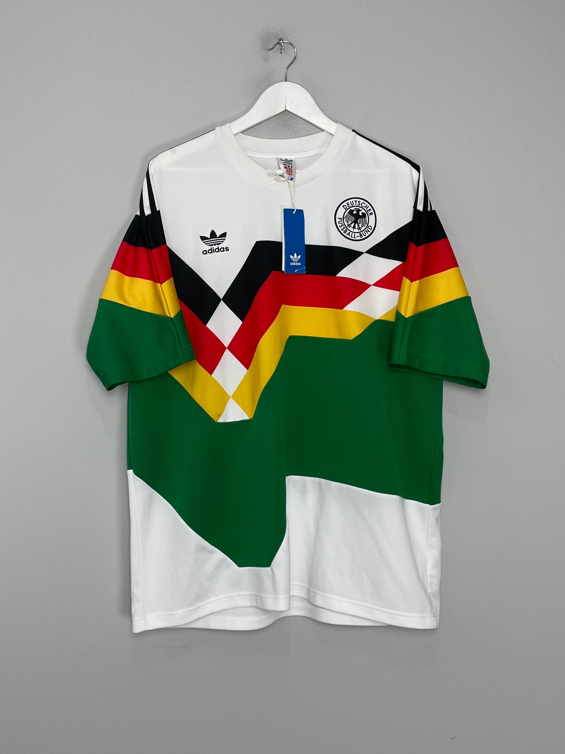Shop 1990 GERMANY *BNWT* MASH UP SHIRT (XL) ADIDAS ORIGINALS, classic football shirts, vintage football shirts & retro soccer jerseys at Cult Kits