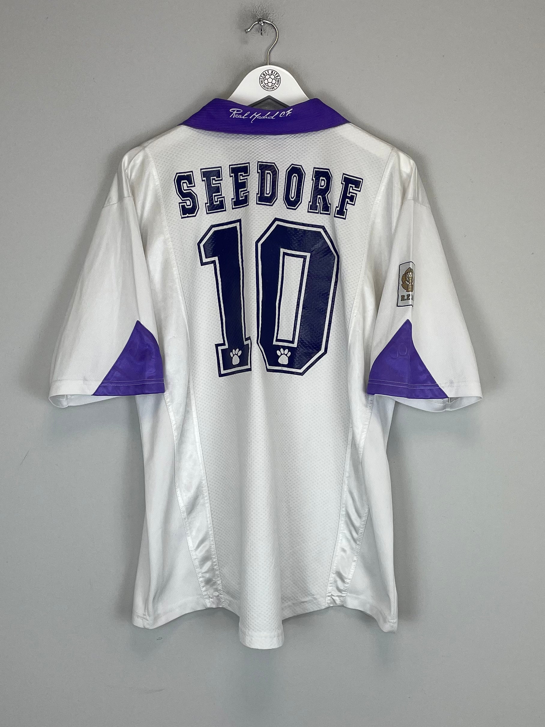 Shop 1997/98 REAL MADRID SEEDORF #10 HOME SHIRT (XL) KELME, classic football shirts, vintage football shirts & retro soccer jerseys at Cult Kits