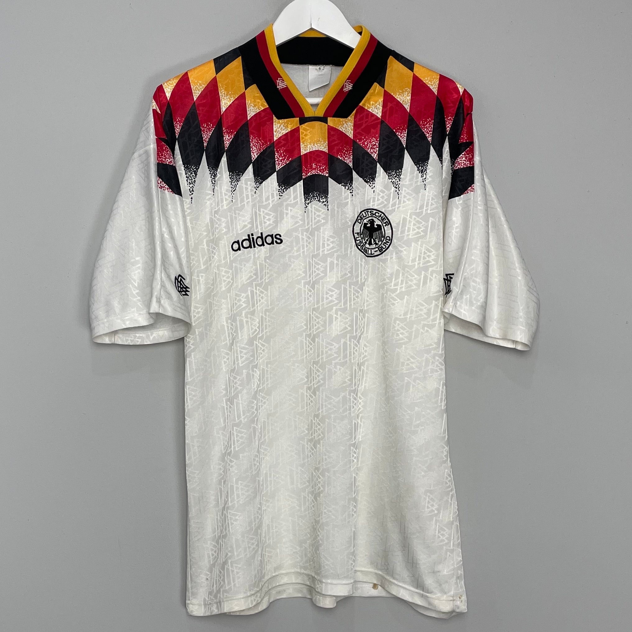 Shop 1994/96 GERMANY HOME SHIRT (L) ADIDAS, classic football shirts, vintage football shirts & retro soccer jerseys at Cult Kits