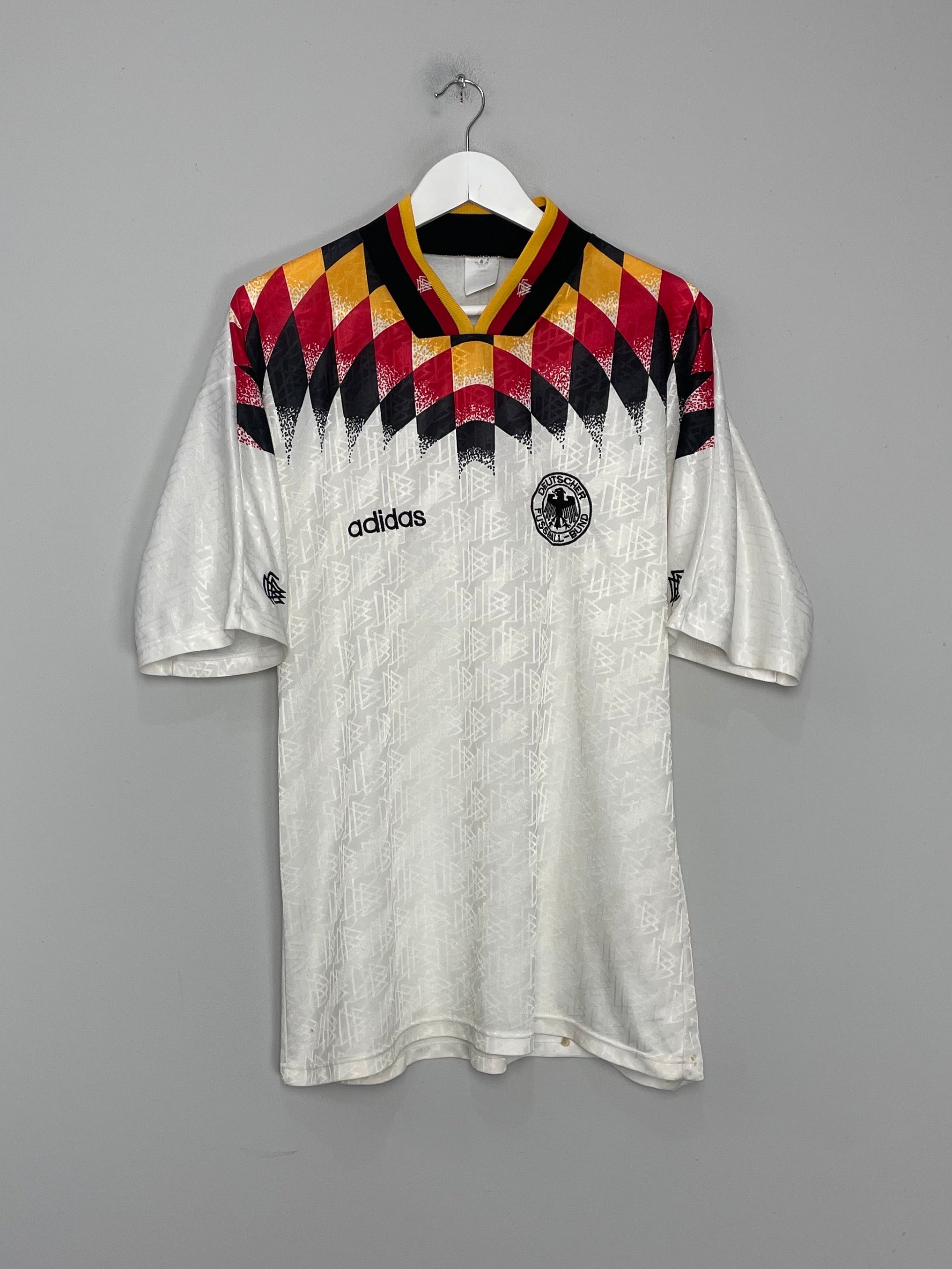 Shop 1994/96 GERMANY HOME SHIRT (L) ADIDAS, classic football shirts, vintage football shirts & retro soccer jerseys at Cult Kits
