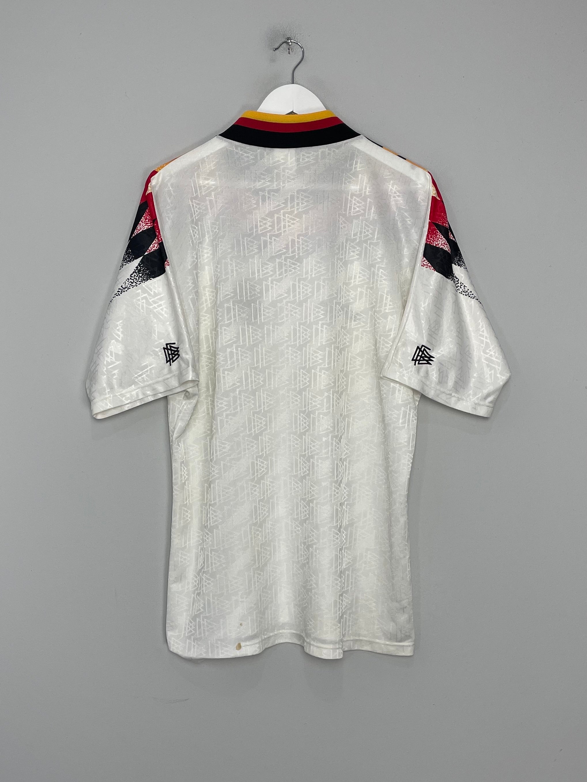Shop 1994/96 GERMANY HOME SHIRT (L) ADIDAS, classic football shirts, vintage football shirts & retro soccer jerseys at Cult Kits