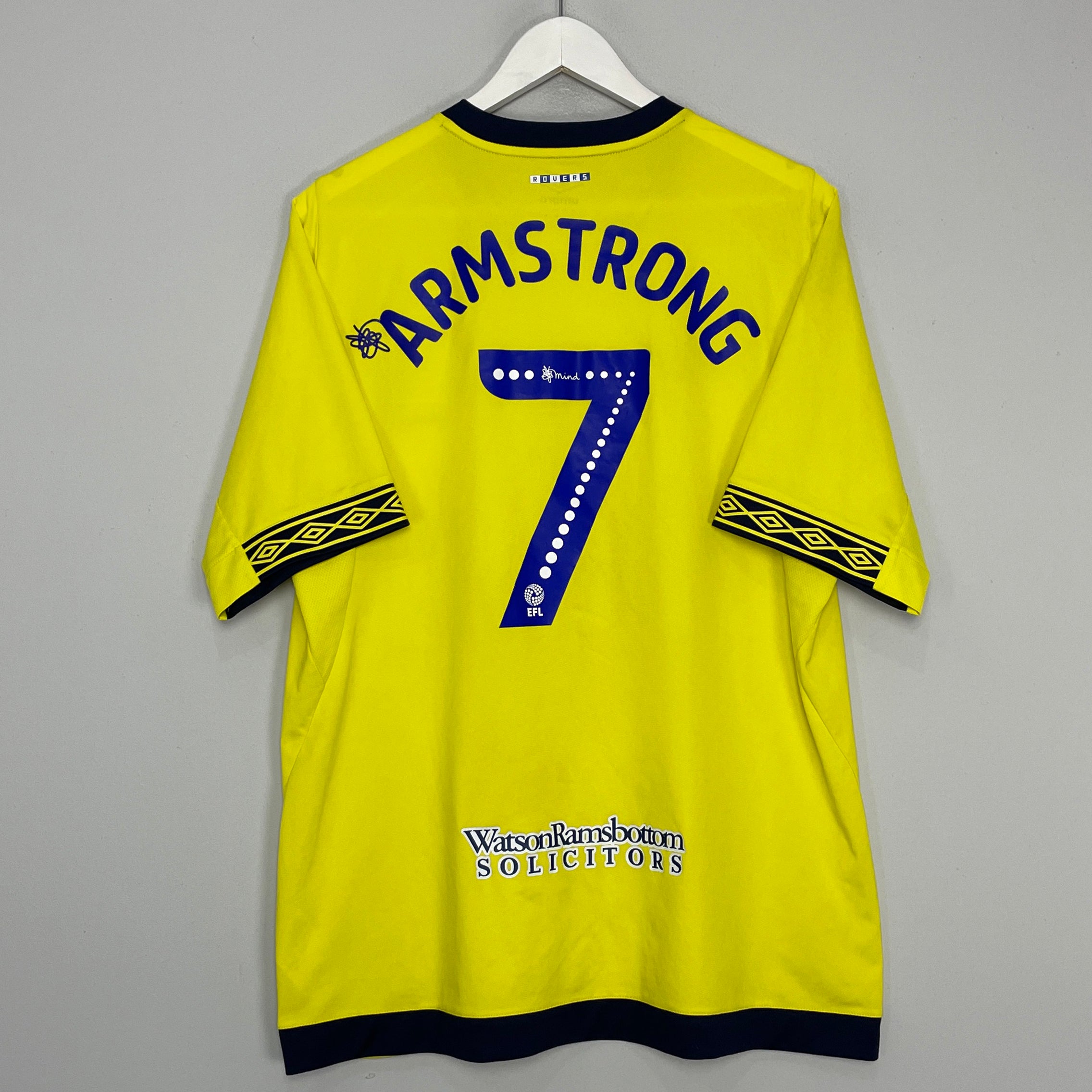 Shop 2018/19 BLACKBURN ROVERS ARMSTRONG #7 AWAY SHIRT (XL) UMBRO, classic football shirts, vintage football shirts & retro soccer jerseys at Cult Kits