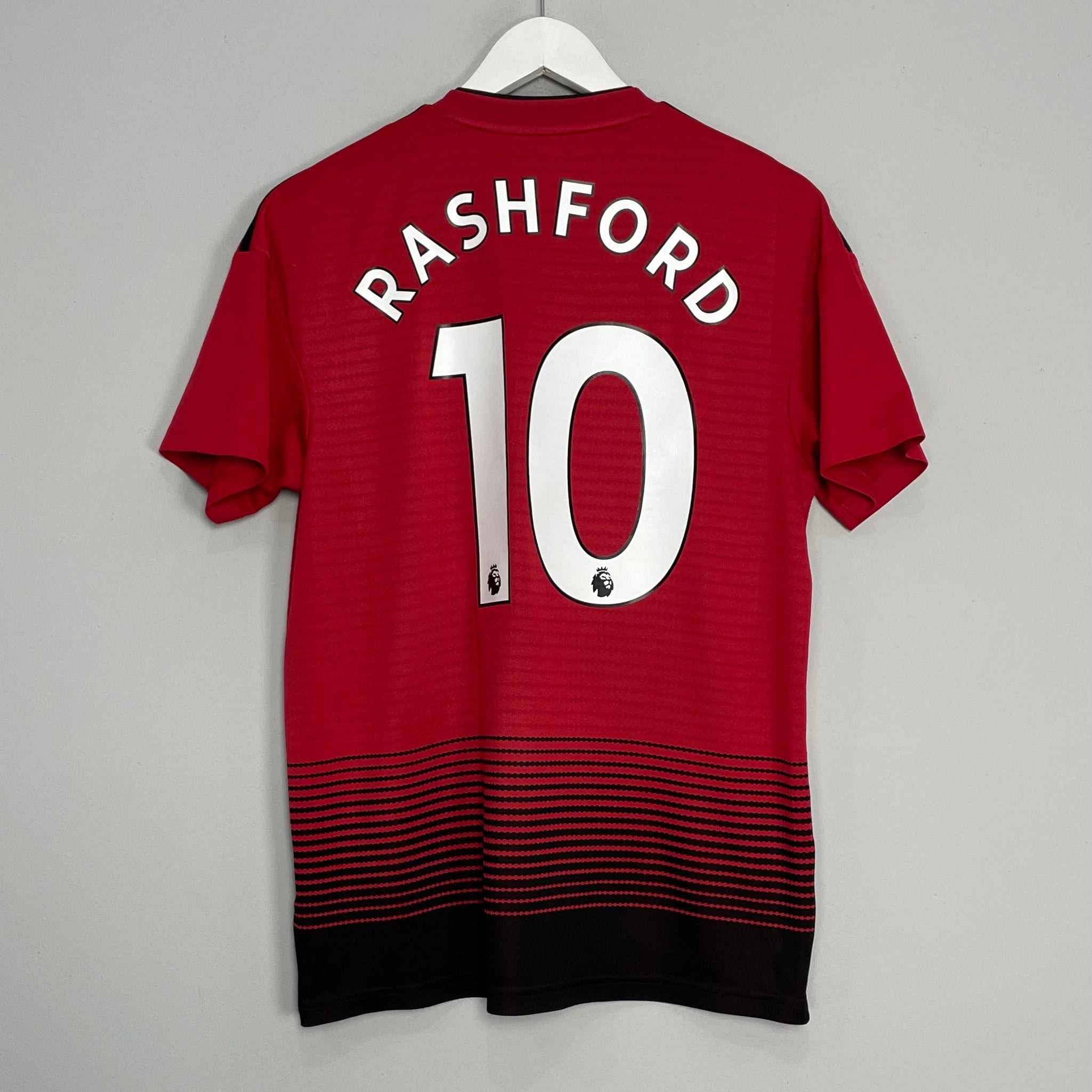 Shop 2018/19 MANCHESTER UNITED RASHFORD #10 HOME SHIRT (M) ADIDAS, classic football shirts, vintage football shirts & retro soccer jerseys at Cult Kits