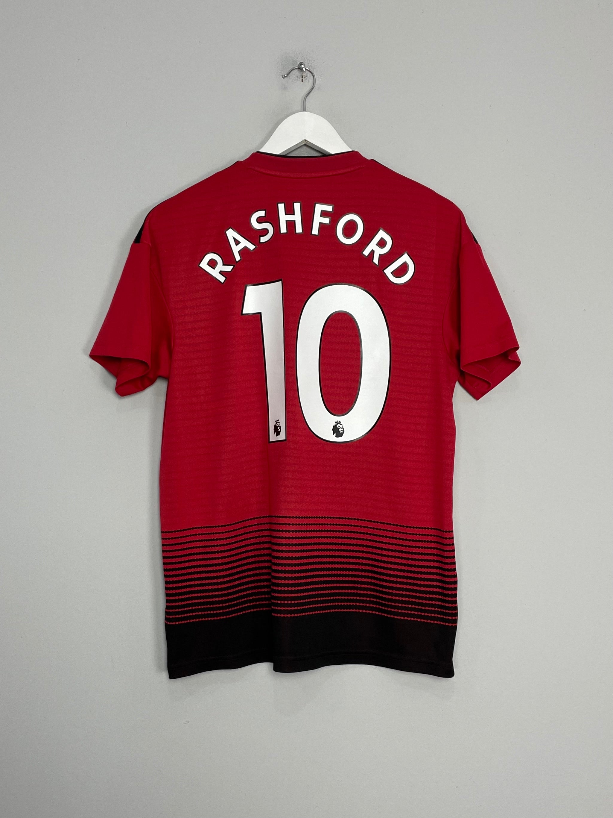 Shop 2018/19 MANCHESTER UNITED RASHFORD #10 HOME SHIRT (M) ADIDAS, classic football shirts, vintage football shirts & retro soccer jerseys at Cult Kits