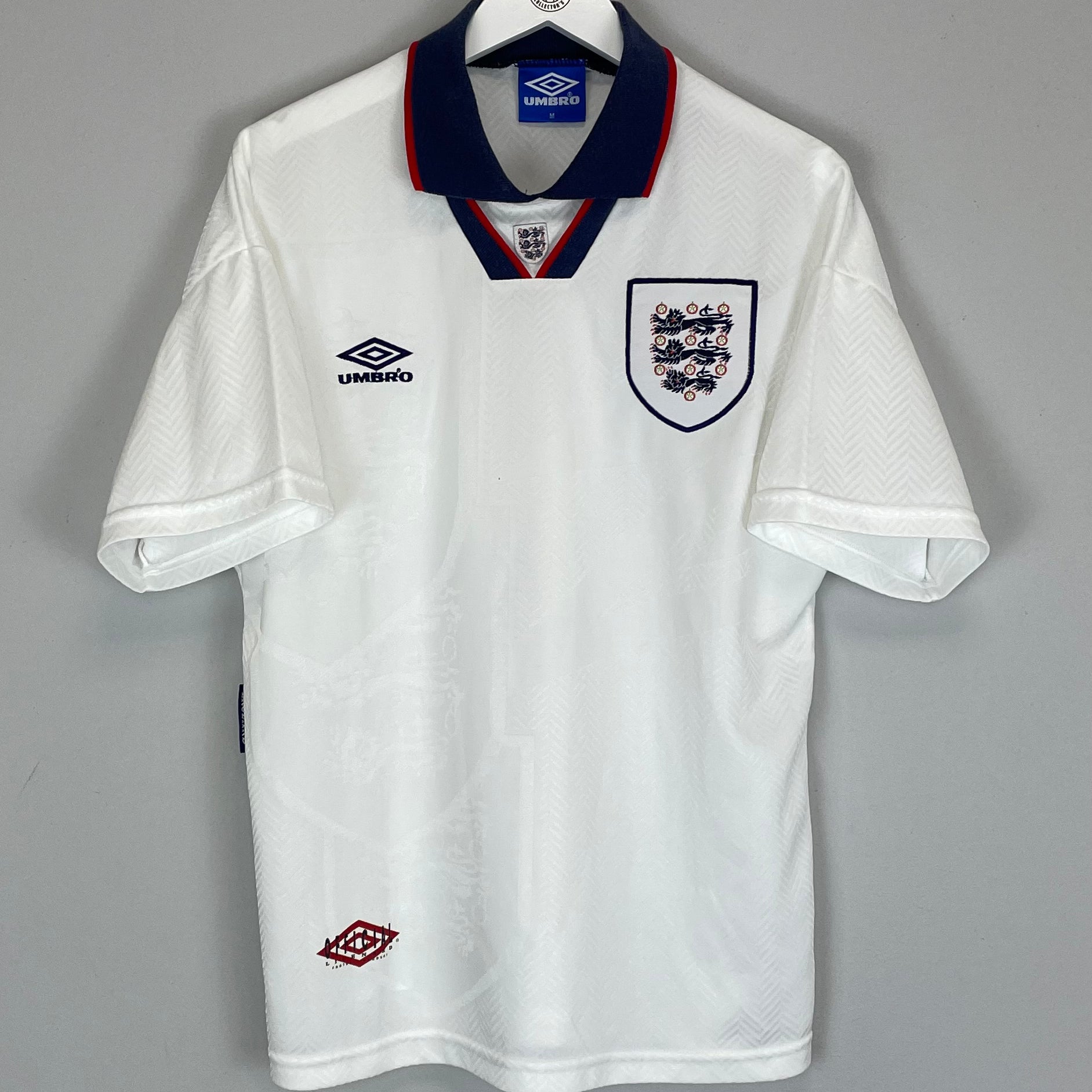 Shop 1993/95 ENGLAND HOME SHIRT (M) UMBRO, classic football shirts, vintage football shirts & retro soccer jerseys at Cult Kits
