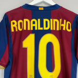 Buy 2007/08 BARCELONA RONALDINHO 10 HOME SHIRT (M) NIKE ~ Free worldwide shipping available ~ Authentic Vintage Football Shirts from Cult Kits