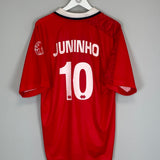 Shop 1996/97 MIDDLESBROUGH JUNINHO #10 HOME SHIRT (L) ERREA, classic football shirts, vintage football shirts & retro soccer jerseys at Cult Kits