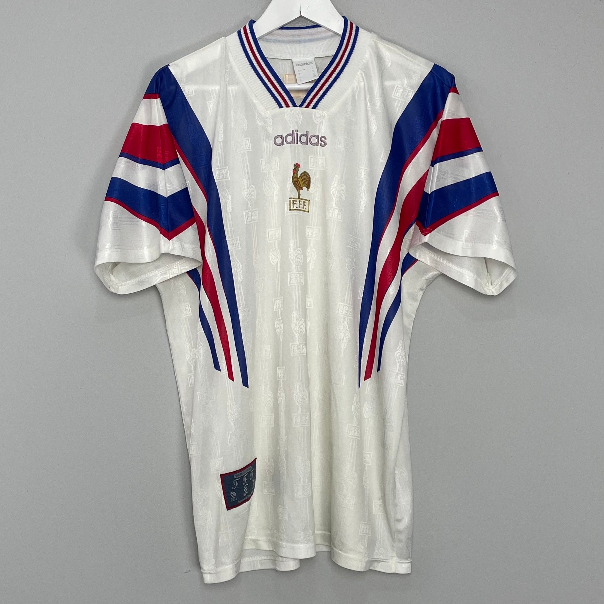 Shop 1996/98 FRANCE AWAY SHIRT (XL) ADIDAS, classic football shirts, vintage football shirts & retro soccer jerseys at Cult Kits
