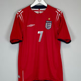 2004/06 ENGLAND BECKHAM #7 AWAY SHIRT (M) UMBRO