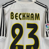 Shop 2003/04 REAL MADRID BECKHAM #23 HOME SHIRT (L) ADIDAS, classic football shirts, vintage football shirts & retro soccer jerseys at Cult Kits