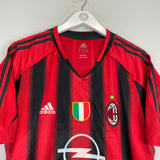 2004/05 AC MILAN MALDINI #3 HOME SHIRT (XL) ADIDAS