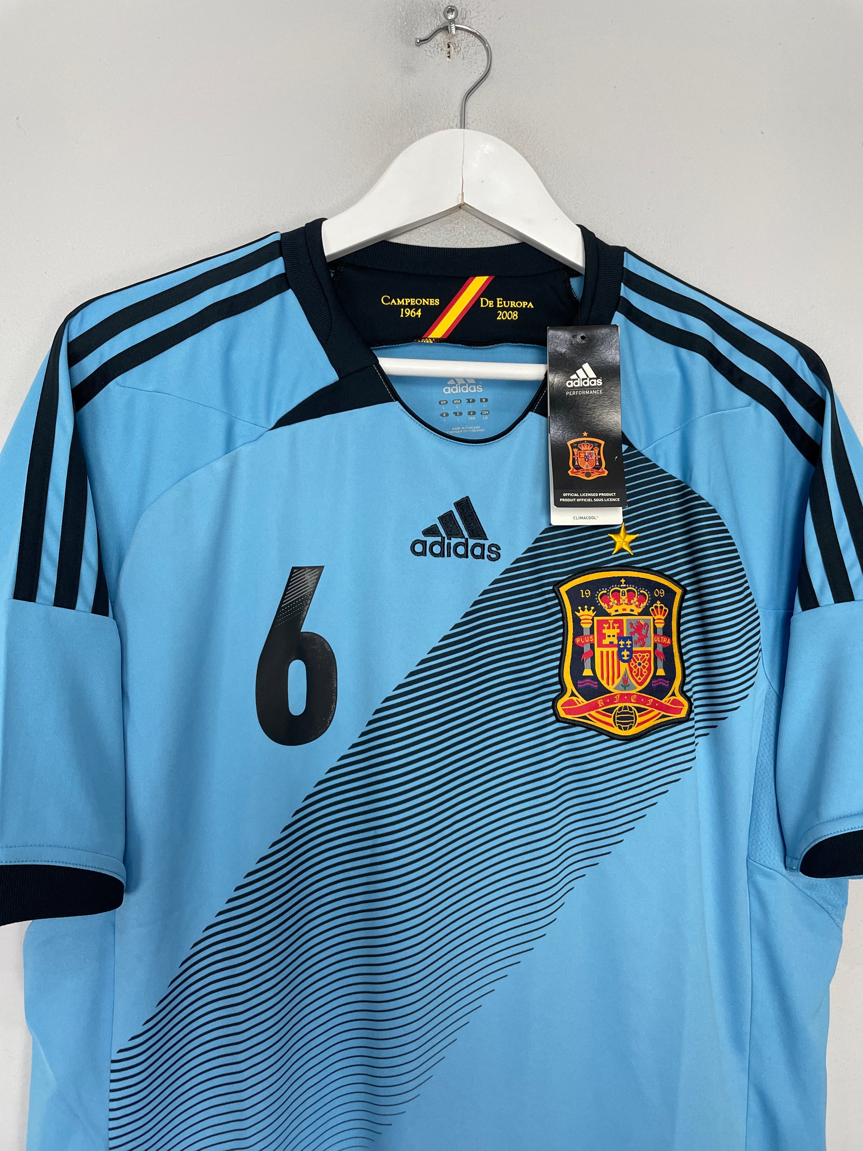 Shop 2012/13 SPAIN A.INIESTA #6 *BNWT* AWAY SHIRT (L) ADIDAS, classic football shirts, vintage football shirts & retro soccer jerseys at Cult Kits