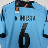Shop 2012/13 SPAIN A.INIESTA #6 *BNWT* AWAY SHIRT (L) ADIDAS, classic football shirts, vintage football shirts & retro soccer jerseys at Cult Kits