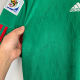 2010 MEXICO C.BLANCO #10 *SQUAD SIGNED* HOME SHIRT (L) ADIDAS