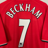Shop 2000/02 MANCHESTER UNITED BECKHAM #7 HOME SHIRT (XL) UMBRO, classic football shirts, vintage football shirts & retro soccer jerseys at Cult Kits