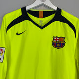 2005/06 BARCELONA MARQUEZ #4 L/S AWAY SHIRT (M) NIKE