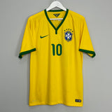 Shop 2014/16 BRAZIL NEYMAR JR #10 HOME SHIRT (L) NIKE, classic football shirts, vintage football shirts & retro soccer jerseys at Cult Kits