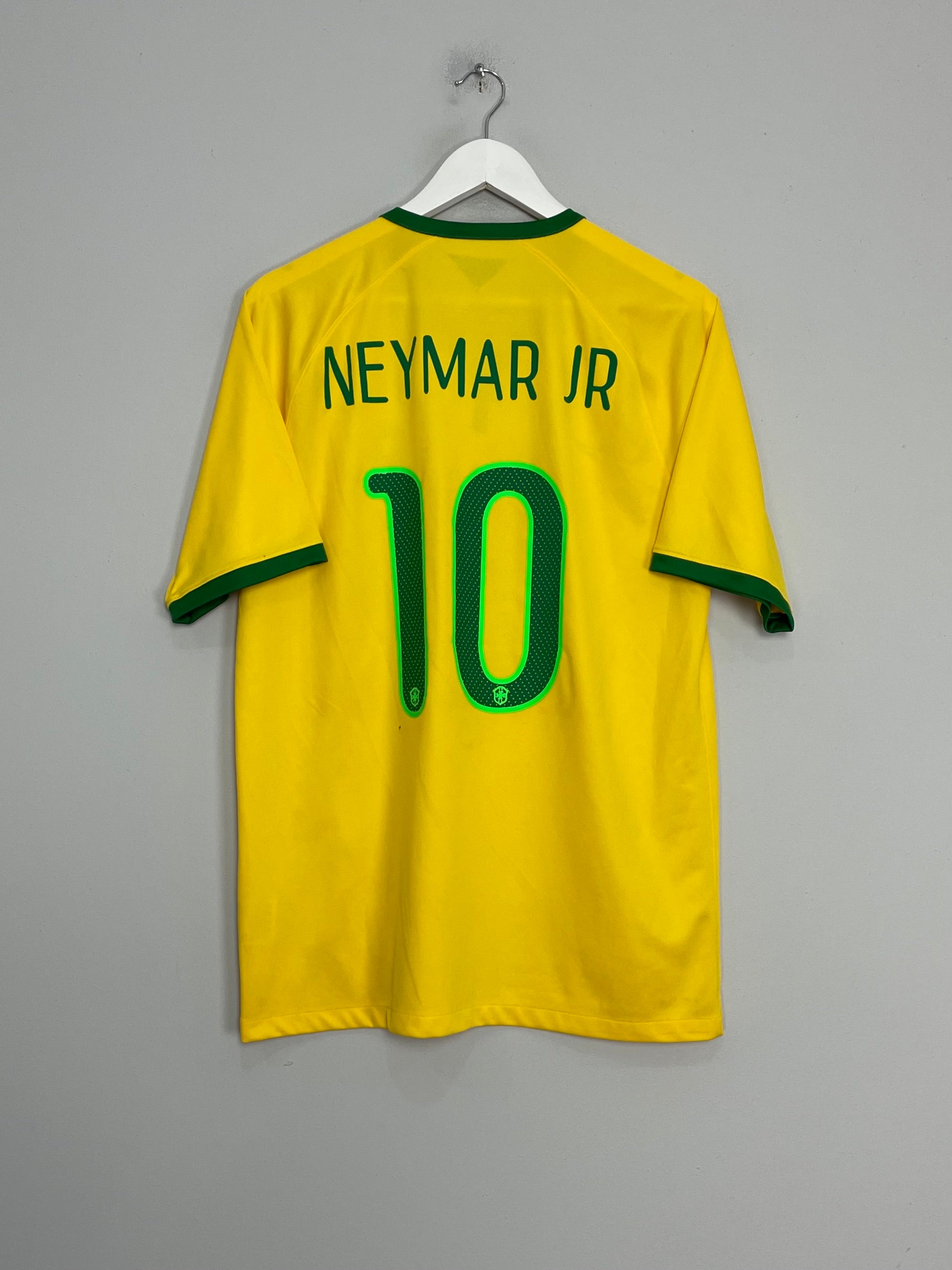 Shop 2014/16 BRAZIL NEYMAR JR #10 HOME SHIRT (L) NIKE, classic football shirts, vintage football shirts & retro soccer jerseys at Cult Kits
