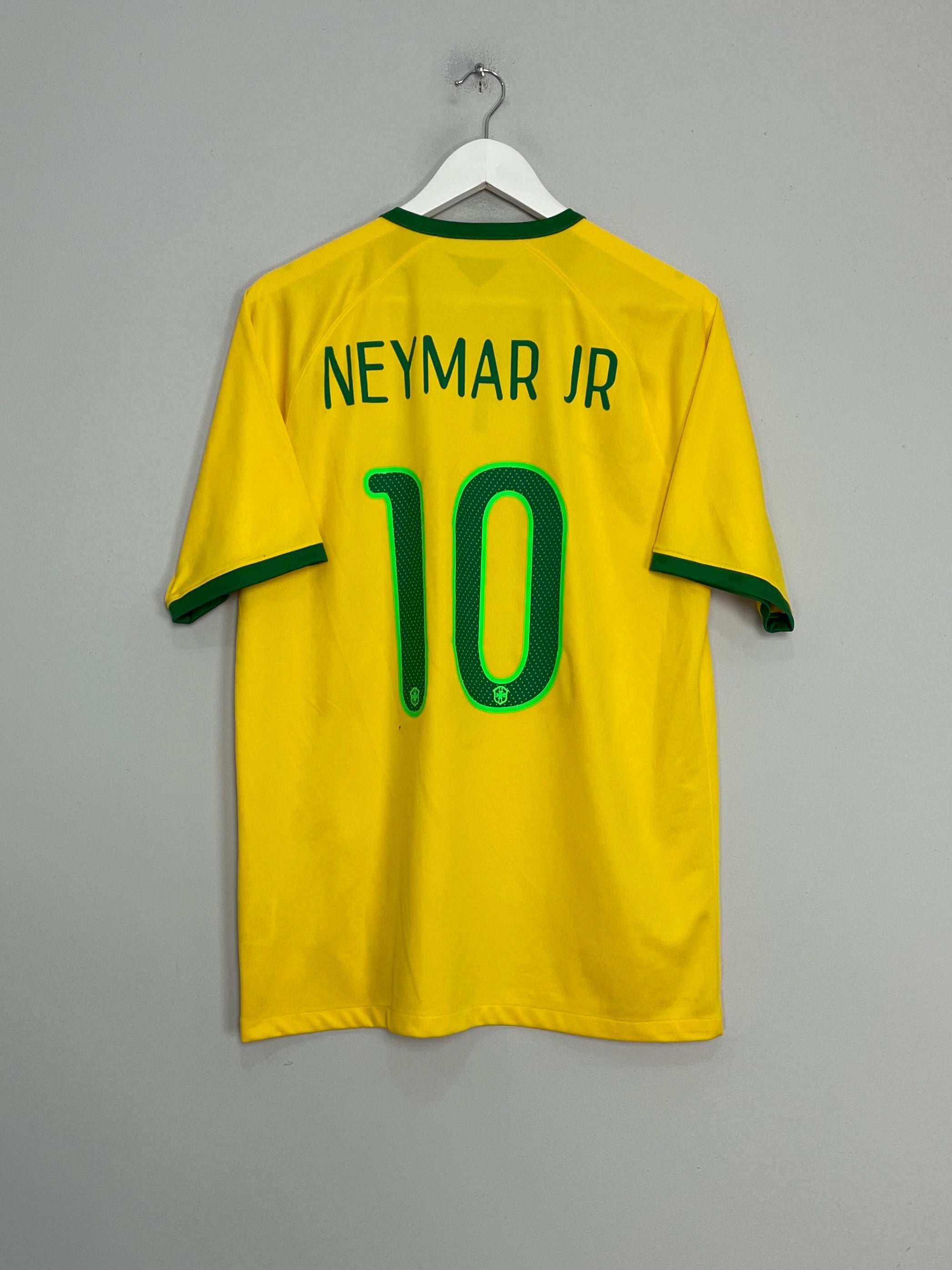 Shop 2014/16 BRAZIL NEYMAR JR #10 HOME SHIRT (L) NIKE, classic football shirts, vintage football shirts & retro soccer jerseys at Cult Kits