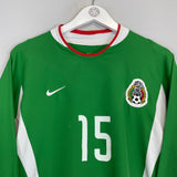 Shop 2003/04 MEXICO #15 L/S HOME SHIRT (M) NIKE, classic football shirts, vintage football shirts & retro soccer jerseys at Cult Kits