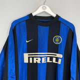 Shop 2002/03 INTER MILAN BAGGIO #10 L/S HOME SHIRT (L) NIKE, classic football shirts, vintage football shirts & retro soccer jerseys at Cult Kits