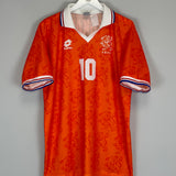 1994 NETHERLANDS BERGKAMP #10 HOME SHIRT (XL) LOTTO